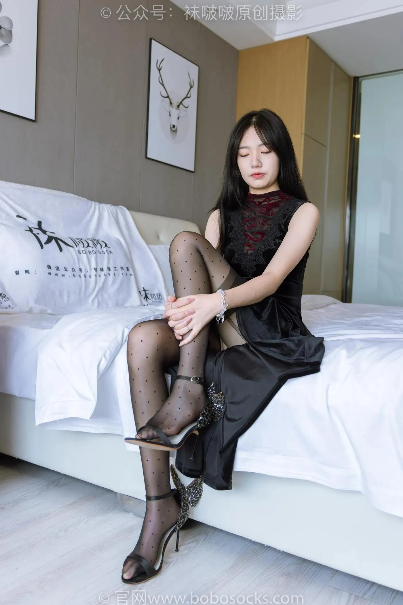 [BoBoSocks袜啵啵]NO.175 小甜豆-高跟鞋、黑丝 脚尖透明款 [140P]插图2